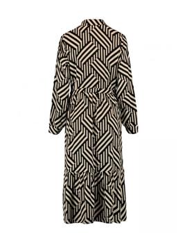 Vestido Hailys Rayas beige/negro