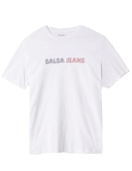 Camiseta Salsa Logo blanca