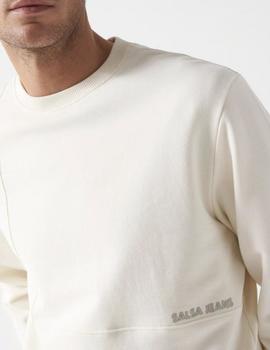 Sudadera Salsa Logo beige
