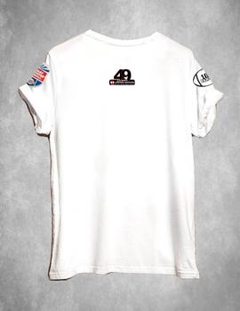 Camiseta La Sal Chico 100 Yardas College blanca