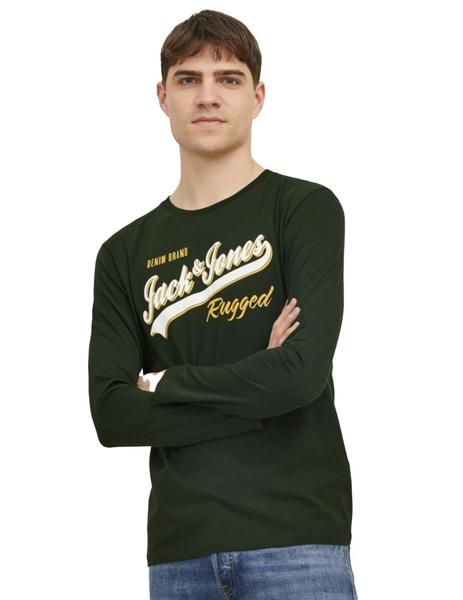 Camiseta Jack&Jones Logo ML verde