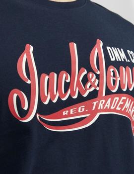 Camiseta Jack&Jones Logo ML marina