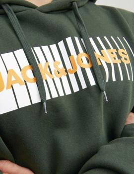 Sudadera Jack&Jones Corp Logo verde