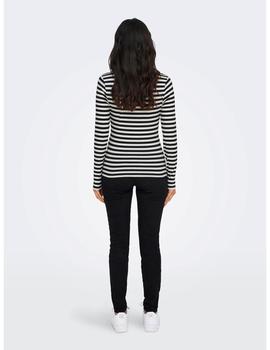 Camiseta Only Fifi Rayas negra