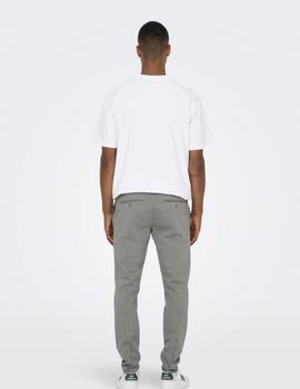 Pantalon Only&Sons Mark Rayas gris