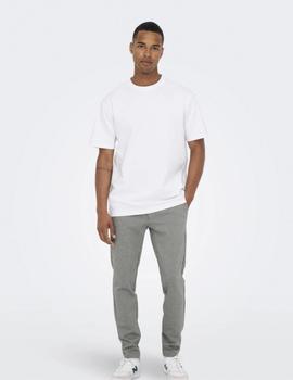 Pantalon Only&Sons Mark Rayas gris