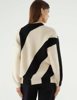 Jersey Compañia Rayas beige/negro