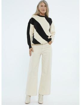 Jersey Compañia Rayas beige/negro