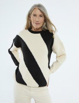 Jersey Compañia Rayas beige/negro