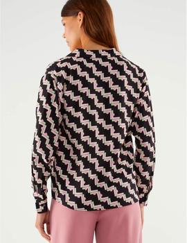 Camisa Compañia Figuras negro/rosa