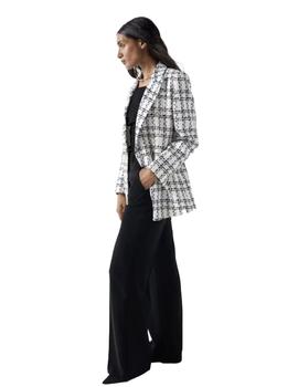 Blazer Salsa Cuadros blanca