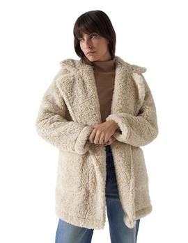 Abrigo Salsa Teddy Reversible beige