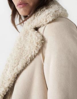 Abrigo Salsa Teddy Reversible beige