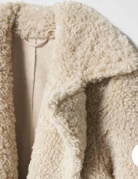 Abrigo Salsa Teddy Reversible beige