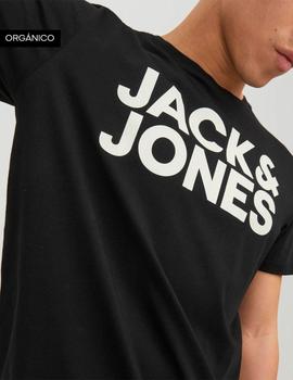 Camiseta Jack&Jones Logo grande negra/blanco