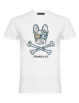 Camiseta Frankie Bulldog Military blanca