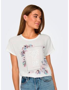 Camiseta Only Flora blanca