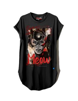Camiseta La Sal Meow Chica negra