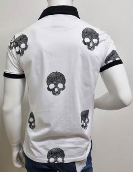 Polo Yellow Calaveras blanco