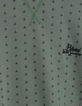 Sudadera Blend triangulos verde