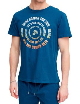 Camiseta Blend Letras azul