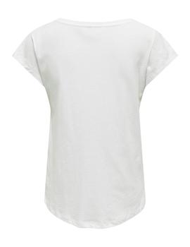 Camiseta Only Vinni Feeling blanca