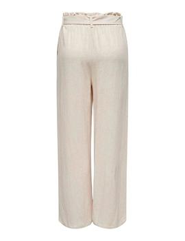 Pantalon Only Lino beige
