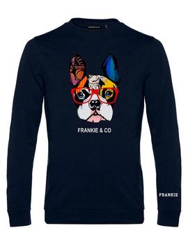Sudadera Frankie Bulldog Colores marino