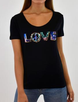 Camiseta Pura Vida Love negra