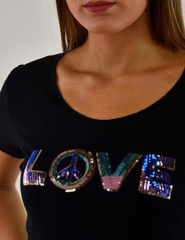 Camiseta Pura Vida Love negra