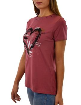 Camiseta Pura Vida Love granate