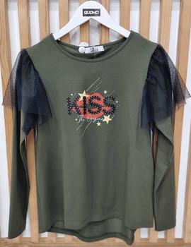 Camiseta Live&Cool Kiss verde