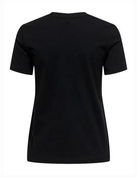 Camiseta Only Kita Corazones negra