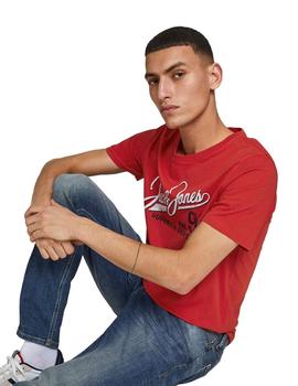 Camiseta Jack-Jones Logo roja