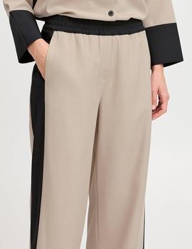 Pantalon B.Young Fluido tostado/negro