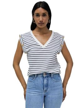 Camiseta Salsa Rayas blanca