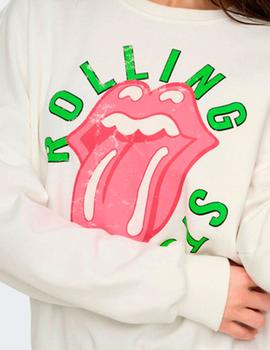 Sudadera Only Rolling blanca