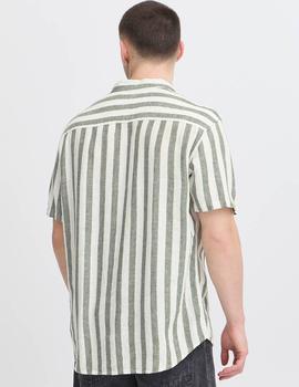 Camisa Blend M/C Rayas verde