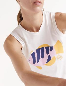 Camiseta Compañia Pez beige