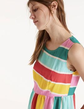 Vestido Compañia Rayas Corto colores