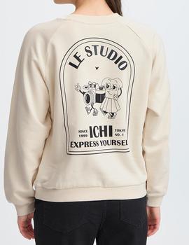 Sudadera B.Young Studio beige/negro