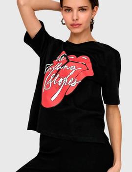 Camiseta Only Rolling negra