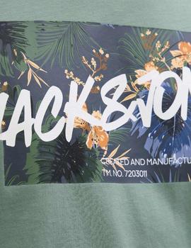 Camiseta Jack&Jones Hawaii verde