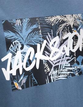 Camiseta Jack&Jones Hawaii azul