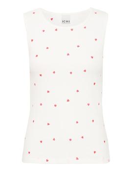 Top Ichi Corazones blanco