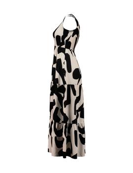 Vestido Hailys Asa beige/negro