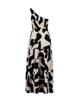 Vestido Hailys Asa beige/negro