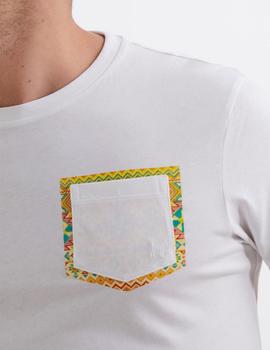 Camiseta Williot Bolsillo Etnico blanca