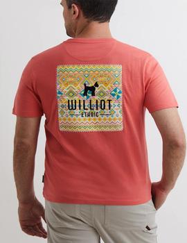 Camiseta Williot Logo Etnico coral