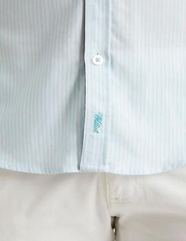 Camisa Williot Rayas turquesa
